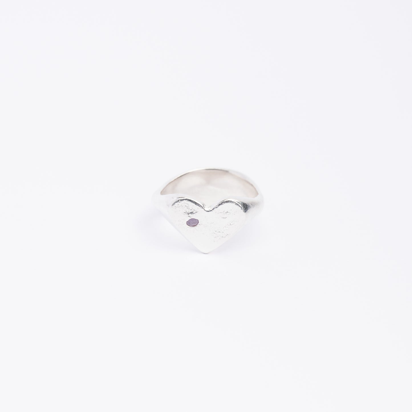 Reversible Heart & Signet Silver Ring